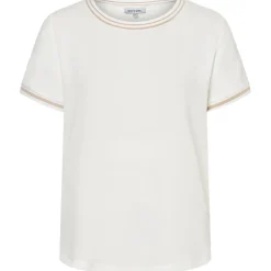 Blusenshirt mit kontrastabschlüssen