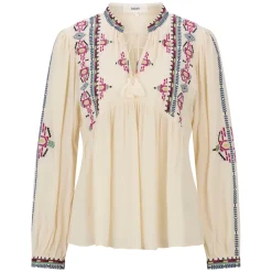 Boho-Bluse mit Stickerei