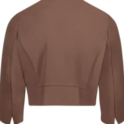 Bolero-Jacke mit Kellerfalten