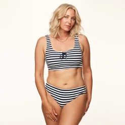 Bralette Bikini Navy Stripes