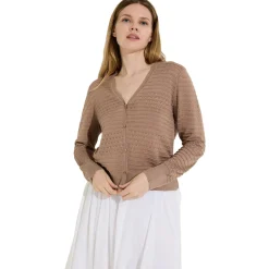 Cardigan mit streifen-struktur