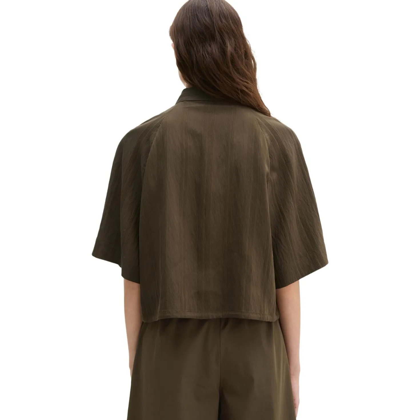 Kurzarm-crinkle-bluse relaxed