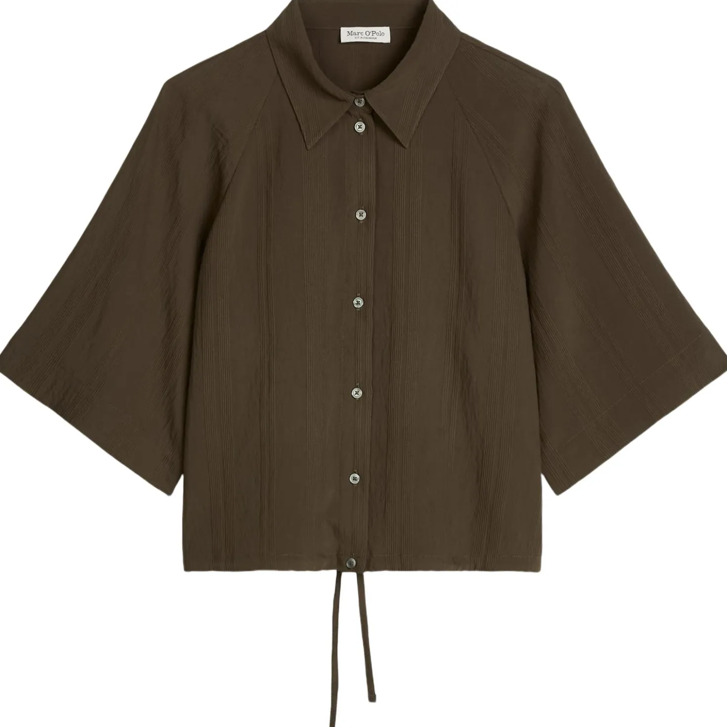 Kurzarm-crinkle-bluse relaxed