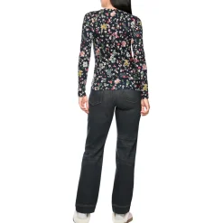 Langarm-shirt mit floralem allover-print