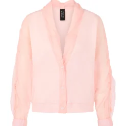 Leichte jacke im materialmix