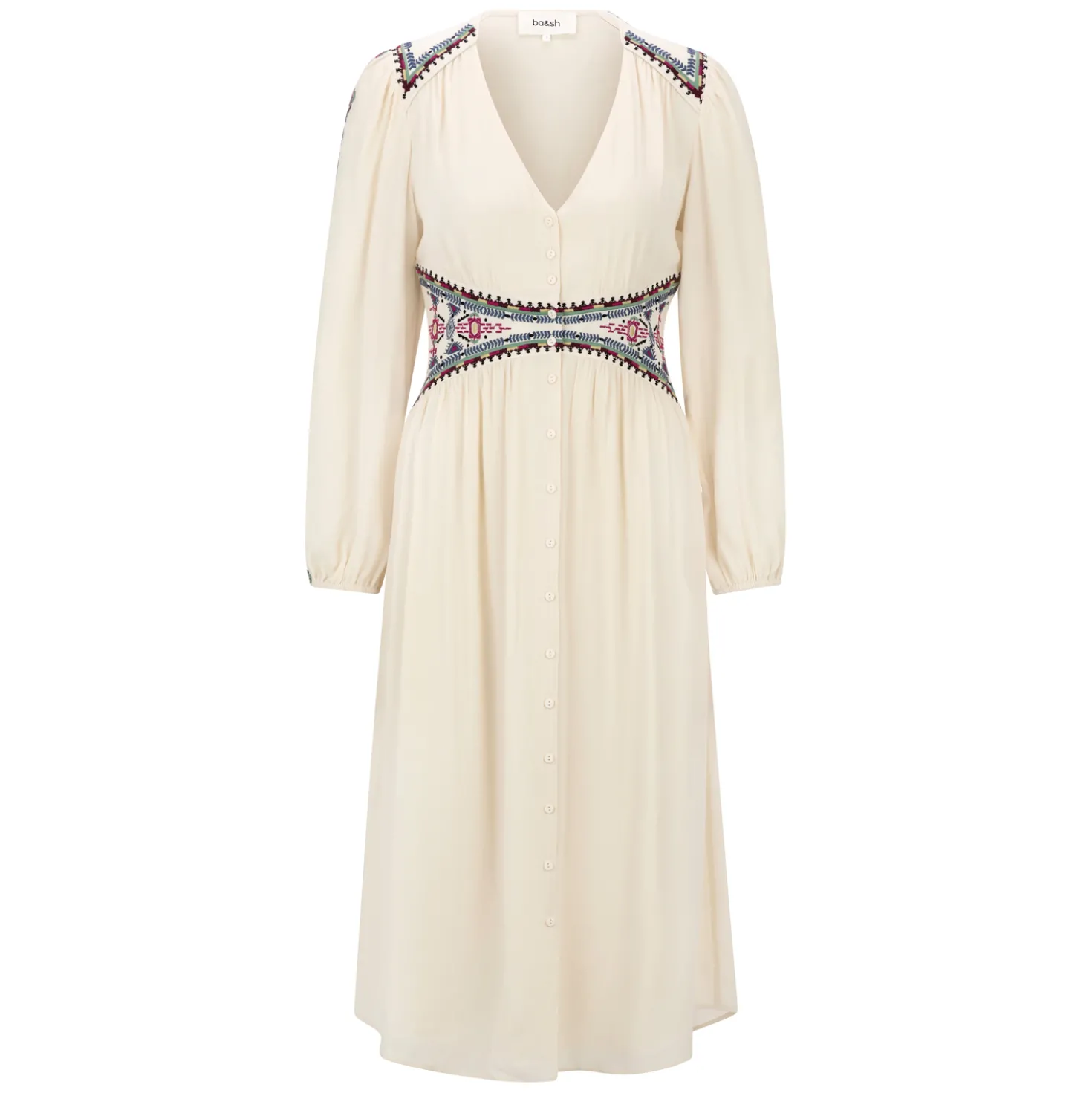 Maxikleid mit Stickerei