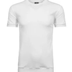 Pima t-shirt rundhals mit bündchen