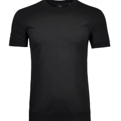 Pima t-shirt rundhals mit bündchen