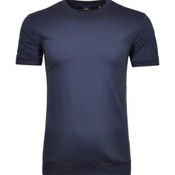 Pima t-shirt rundhals mit bündchen
