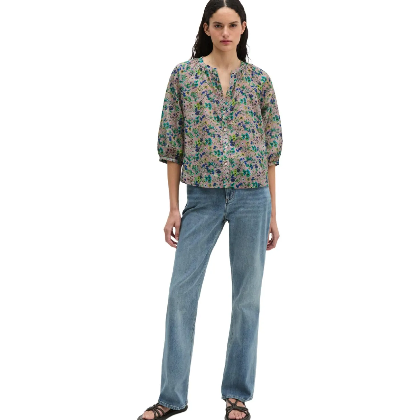 Print-bluse relaxed