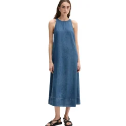 ärmellose jeanskleid a-shape