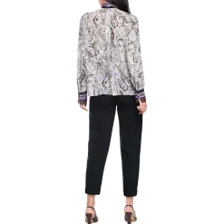 Schluppenbluse mit print