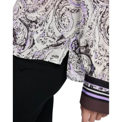 Schluppenbluse mit print