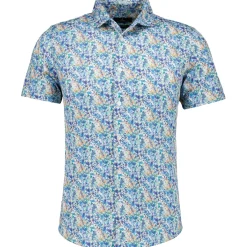 Softknit-hemd mit print, kurzarm
