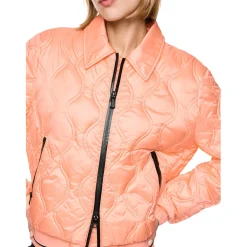 Steppjacke mit kontrastdetails