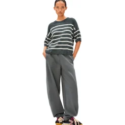 Striped linen blend sweater