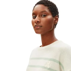 Striped linen blend sweater