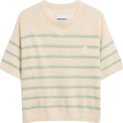 Striped linen blend sweater