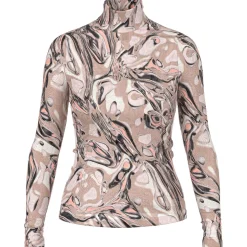 Superstretch-shirt mit magma-print