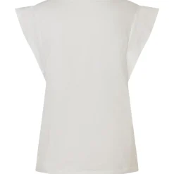 T-shirt mit blüten-applikation