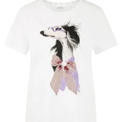 T-shirt mit hundeprint und details