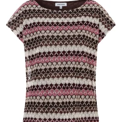 T-shirt mit wellen-dessin