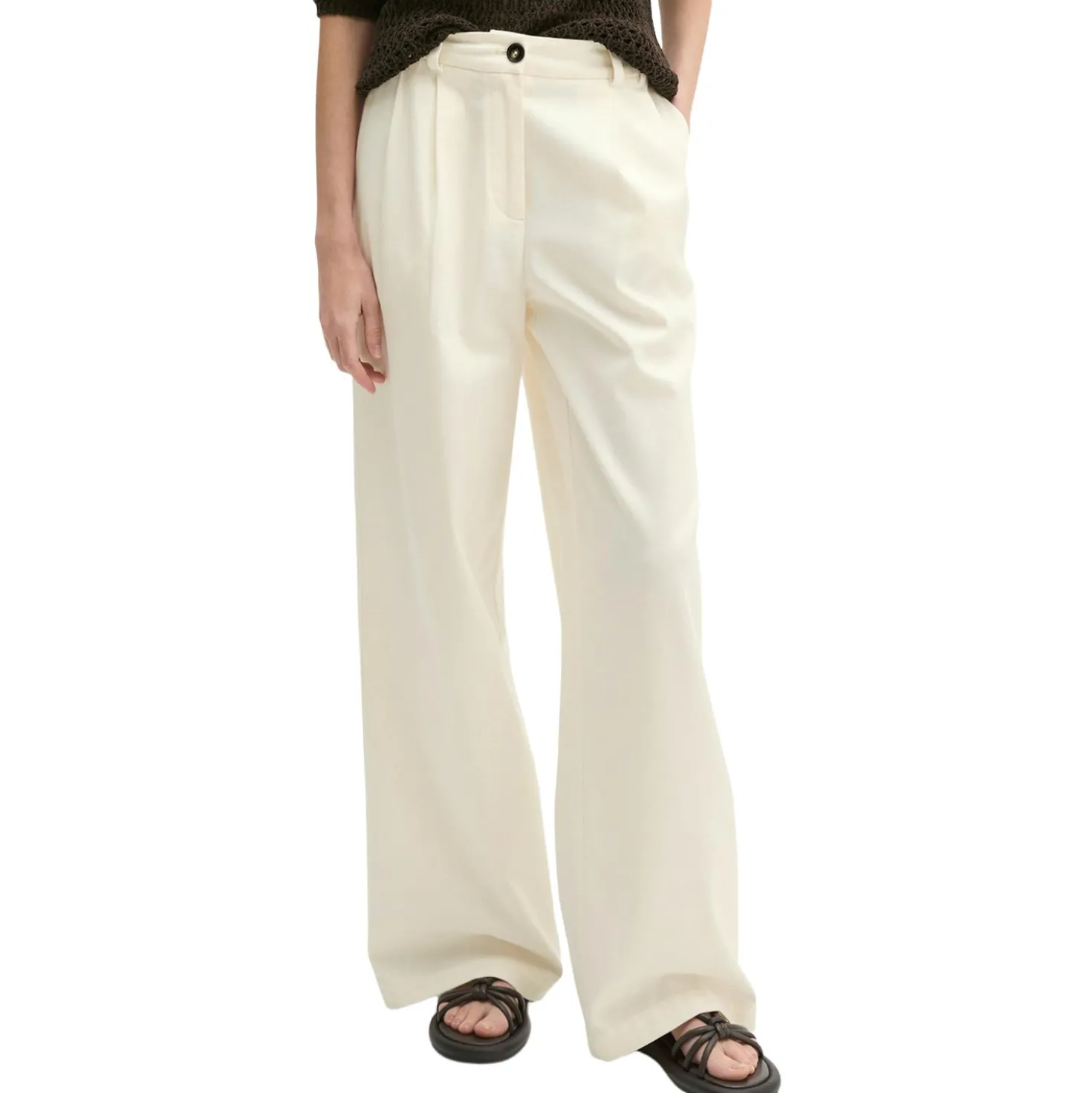 Weite bundfaltenhose